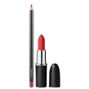 Kit M·A·C MACximal Dare Me + Lip Pencil Halfred, 2 produtos.
