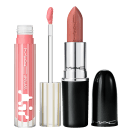 Kit Lustreglass Thanks It's M·A·C + Lipglass Airshine Snobbish, 2 produtos.