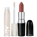 Kit M·A·C Lustreglass Posh Pit + Lipglass Airshine Frosting, 2 produtos.