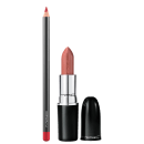 Kit M·A·C Lustreglass Thanks It's M·A·C + Lip Pencil Cherry, 2 produtos.