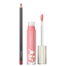 Kit M.A.C Lipglass Airshine Snobbish + Lip Pencil Brick, 2 produtos.