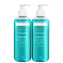Dois frascos de gel de limpeza purificante Avène Cleanance, em embalagem de edição limitada com novo formato mais econômico, contendo 400g cada.