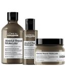 Kit L'Oréal Professionnel Absolut Repair Molecular Trio Power, 3 produtos.