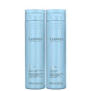 Shampoo e Condicionador Cadiveu Professional da linha Hydra Pro, ambos com 250ml. Os frascos possuem cor azul claro, com a marca Cadiveu Professional destacada em letras pretas