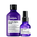 Kit L'Oréal Professionnel Keratin Alpha Sleek Duo Shine, 2 produtos.