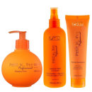 Kit K.Pro Petit - Shampoo 240ml + Leave-In Teen 220ml + Pomada Modeladora 90g com embalagens em tom laranja