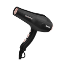 Secador de cabelo Tourmaline da Lizz Professional, com design compacto e corpo preto. Apresenta o nome da marca "Lizz" em destaque na lateral do aparelho.