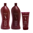 Kit Senscience True Hue Violet + Moisture Lock Trio Care, 3 produtos.