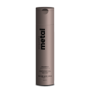 Frasco de shampoo da linha Sequestra Metal da Acquaflora, com embalagem bege e texto preto destacando o nome do produto e a marca. Recipiente cilíndrico com tampa superior.