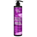 Máscara capilar matizadora. O rótulo destaca o nome do produto "Blond Champagne" e menciona que o produto "Intensifica e reviva a cor dos cabelos", além de informar que possui "Lipídios do coco" em sua composição.