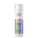 Frasco branco de shampoo da linha J18 da marca Jacques Janine Professionnel, com rótulo destacando a "Regeneração Molecular de Alta Performance" e o complexo biomimético J18.