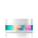 Frasco branco de máscara capilar da linha J18 da marca Jacques Janine Professionnel, com rótulo colorido destacando a regeneração molecular de alta performance.