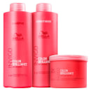 Kit com shampoo, condicionador e máscara Invigo Color Brilliance da marca Wella Professionals.