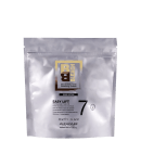 A imagem mostra um pacote plástico metalizado identificado como "Easy Lift 7" e contém 400g. O design do pacote apresenta o logotipo da Alfaparf e as informações do produto em inglês.