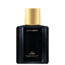 Perfume Eau de Toilette da marca Davidoff em frasco retangular preto com tampa dourada. Rótulo preto com o logotipo "Zino Davidoff" em letras douradas. Embalagem elegante e sofisticada, com contraste de preto e dourado.