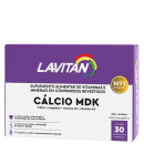 Suplemento de Cálcio MDK Magnésio Vitaminas D e K2, da marca Lavitan, com 30 comprimidos revestidos