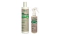 condicionador pós-química da marca Apice Cosméticos, chamado Bio Complex, em frasco branco de 300ml. Também é apresentado um produto complementar, a Queratina Vegetal, em embalagem spray de 200ml, ambos com rótulos verdes destacando seus benefícios.