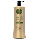 Condicionador Haskell, "Murumuru". O rótulo exibe o nome do produto, "Murumuru", bem como informações sobre sua composição, como "Nutrição Intensa" e "Sem parabenos, sem corantes". O frasco possui um dispensador preto na parte superior.