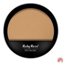Pó Compacto Facial Ruby Rose 4 Bege Escuro, 9,4g