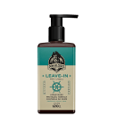 O produto é um leave-in da marca Don Alcides, em embalagem plástica com bomba dosadora, com rótulo verde e bege destacando os benefícios de hidratação, proteção térmica e controle do frizz.