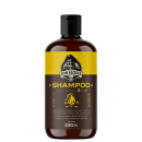 Frasco de shampoo masculino da marca Don Alcides, com 230 ml de volume. Embalagem em cores amarela e preta, com logotipo e informações sobre o produto, que é um shampoo 2 em 1 para todos os tipos de cabelo.