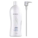 Condicionador da marca Senscience, na cor branca. O rótulo do produto indica que se trata de um condicionador de equilíbrio, destinado a cabelos normais, com a capacidade de 1 litro. Acompanha válvula pump.