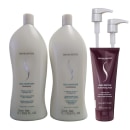 Kit Senscience Silk Moisture Shampoo e Condicionador 1 Litro + Inner Restore Máscara 200ml + 2 Válvulas Pump