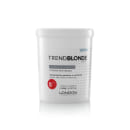 Pó descolorante da marca Trend Blonde, da London Cosmetics contendo 400g do produto. O rótulo exibe o nome da marca "Trend Blonde" em destaque, seguido da descrição "Powder Whitening".