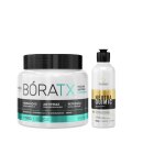 Kit com máscara de realinhamento BoraTX e neutralizante NeutraQuimic, da marca Borbabella.