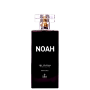 Perfume masculino em frasco retangular preto com tampa transparente. Aparece o nome "NOAH" em letras brancas maiúsculas e a descrição "DEO COLONIA MASCULINO" abaixo. Na parte inferior, informações "100ml 3.3 fl.oz." e o logotipo "Thera cosmetica".