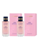 Dois perfumes da linha Her Choice da marca La Rive.
