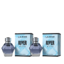 Dois Perfumes da linha River of Love da marca La Rive.