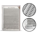 Caixa de fios tecnológicos para extensão de cílios da marca Da.Diva. A embalagem é uma caixa plástica transparente contendo diversas fileiras de cílios individuais artificiais na cor preta.