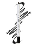 Lápis delineador preto da linha Wish by Indice Tokyo, com embalagem branca e detalhes em preto. Rótulo com nome da marca "Michelly Palma MakeUp" e tonalidade "Black".