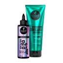 Kit com máscara capilar da linha Lamelar e tratamento capilar da linha Supermáscara da marca Haskell.