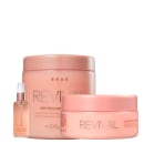 Duas máscaras para cabelo e um óleo capilar