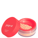 A imagem apresenta embalagem redonda compacta com tampa aberta. Dentro, aparece o pó em tom médio.