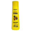 Condicionador umectante para cabelos ressecados e frágeis da linha Nutrição Tutano da marca Verde Brasil Cosméticos. Embalagem amarela em formato cilíndrico de 390ml. Rótulo com o nome do produto "Nutrição Tutano Condicionador Umectante" em letras pretas.