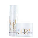 Kit com shampoo e máscara Oil Reflections, da marca Wella Professionals.