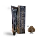 A imagem mostra produtos de coloração de cabelo profissional da marca Paris Cosmetics. Há uma caixa retangular exibindo o logotipo e nome "Paris Cosmetics". Ao lado está um tubo preto brilhante com a mesma marca impressa, contendo o creme colorante.