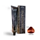 A imagem mostra produtos de coloração de cabelo profissional da marca Paris Cosmetics. Há uma caixa retangular exibindo o logotipo e nome "Paris Cosmetics". Ao lado está um tubo preto brilhante com a mesma marca impressa, contendo o creme colorante.