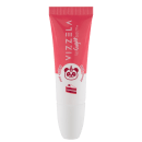 A imagem mostra uma embalagem de balm labial metade branca, inclusive a tampa e metade vermelha.