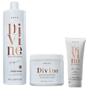 Kit Brae com a linha Divine Anti-Frizz - Shampoo 1L+ Máscara 500g+ Leave-in 200g
