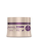 Máscara de tratamento capilar da linha Ametista da marca Haskell Cosméticos. A embalagem é um pote plástico de cor bege com detalhes em roxo, contendo 300g do produto.