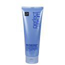 Tubo de tratamento capilar da marca Mise en Scène, com embalagem azul e branca, contendo informações sobre o produto "Magic Straight Treatment".