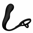 Estimulador de Próstata com Anel Peniano Duplo Sexy Import Preto, 1 produto.