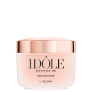 Creme corporal perfumado da linha Idole da Lancôme, em embalagem rosa e dourada com o nome da marca e do produto destacados. O frasco possui formato arredondado e tampa metálica.