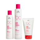 Kit Schwarzkopf Professional Color Freeze + Repair Rescue, 3 produtos.