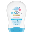 A imagem mostra o Condicionador Infantil Baby Dove Hidratação Enriquecida da marca Dove.