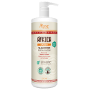 Shampoo restaurador da linha África da marca Apice Cosmetics. O rótulo destaca que o produto é à base de baobá, 100% vegano, e livre de sulfatos, parabenos, óleo mineral, sal e silicones.